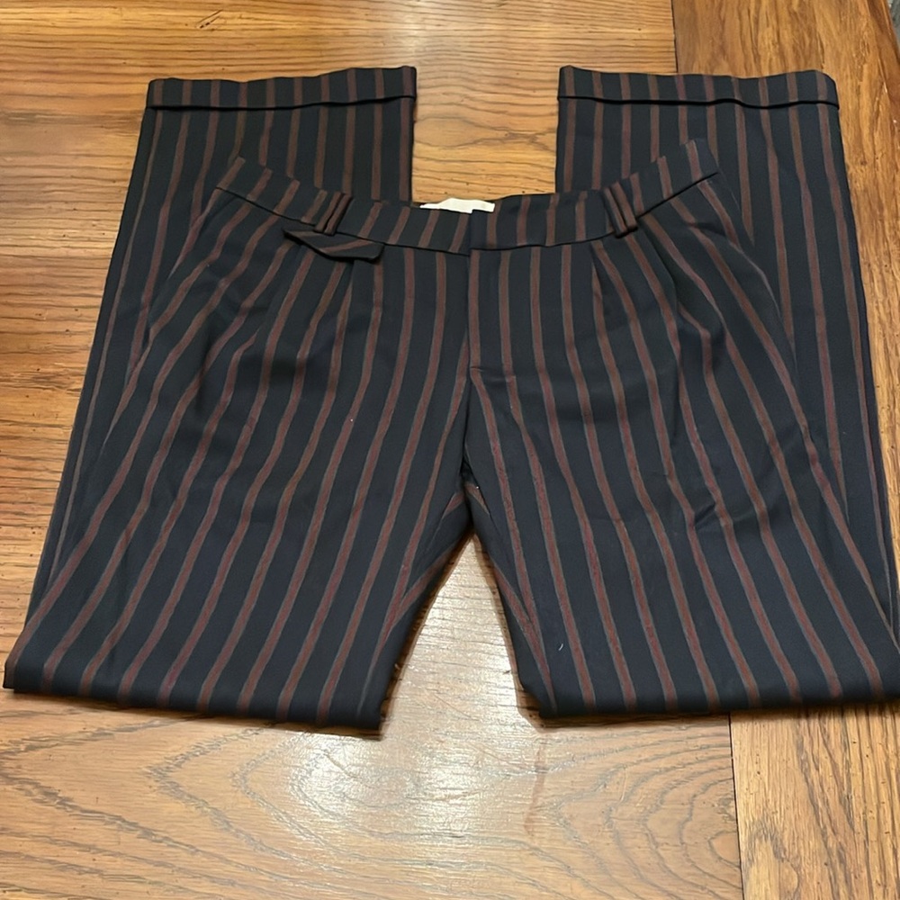 Anthropologie low rise striped flare  pants, size 2, NWT - Picture 2 of 14